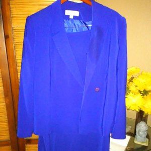 Le Suit Royal Blue 2 pcs Skirt Suit